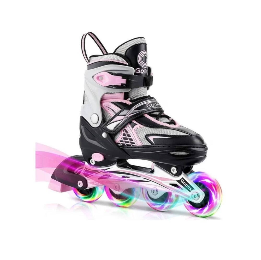 Gonex Inline Skates for Girls Boys Kids, Adjustable 4 Sizes in 1 Size (L) 9.9in